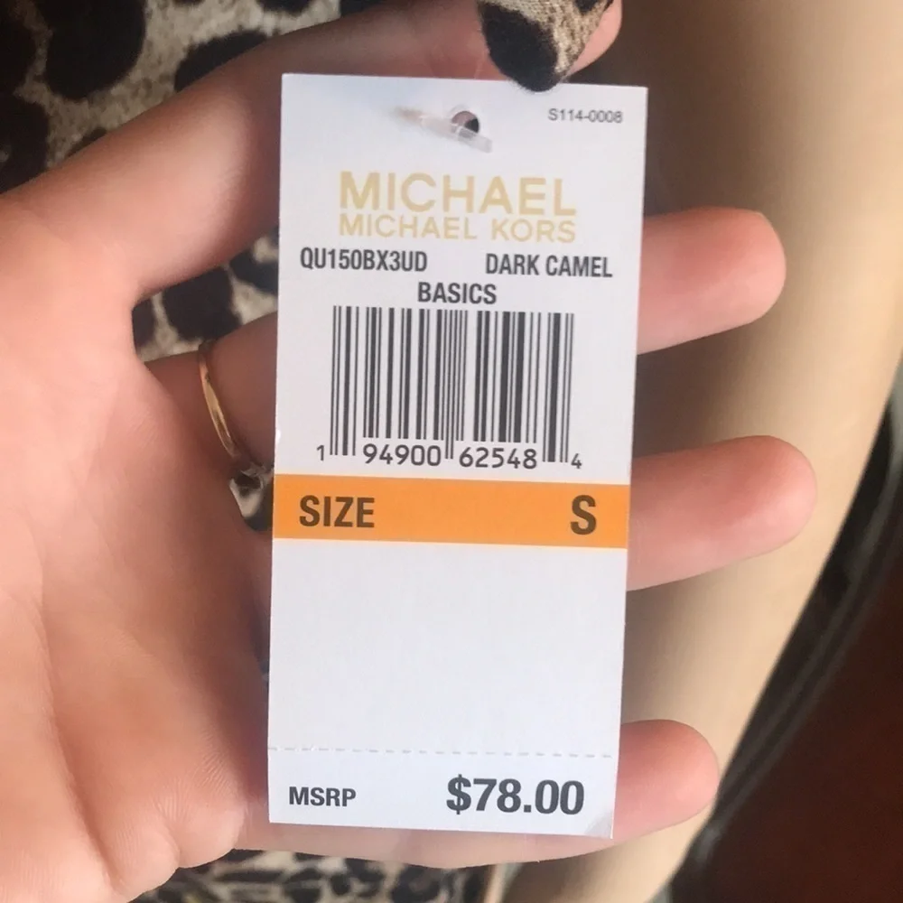 Brand New Michael Kors Leopard Studded Logo Top